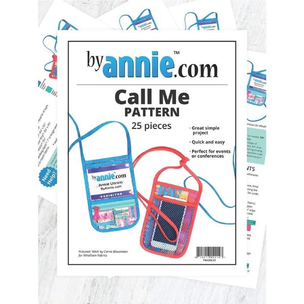 By Annie Call Me Pattern Only Quilting Sewing Patchwork No Cover