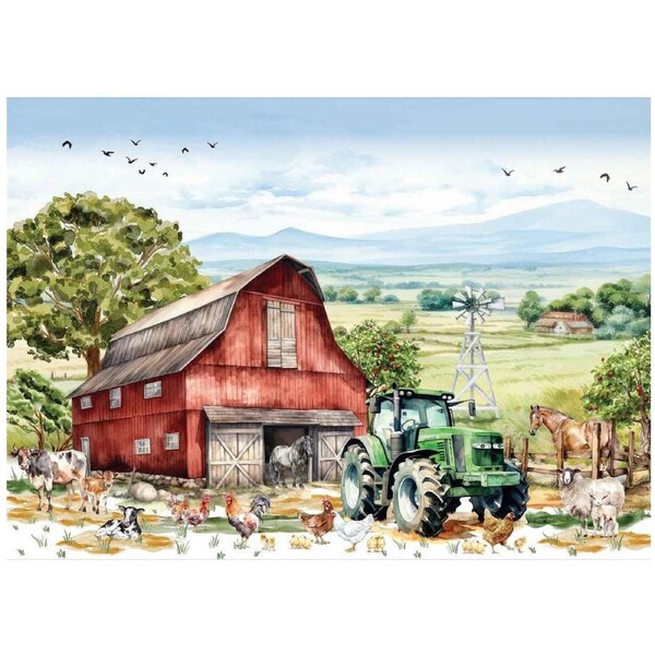 Kitchen Tea Towels Country Life Teatowel New Green Tractor Dish Cloth