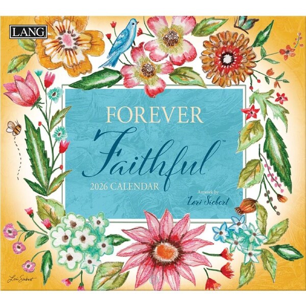 Lang 2026 Calendar Forever Faithful Fits Wall Frame Scripture