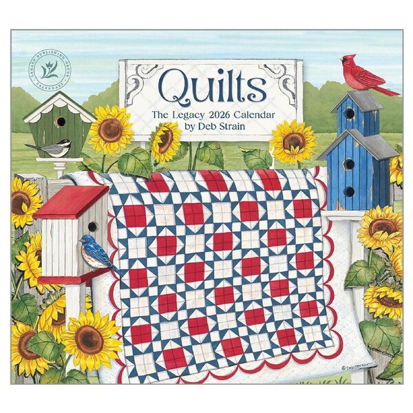 Legacy 2026 Calendar Quilts Calender Fits Wall Frame