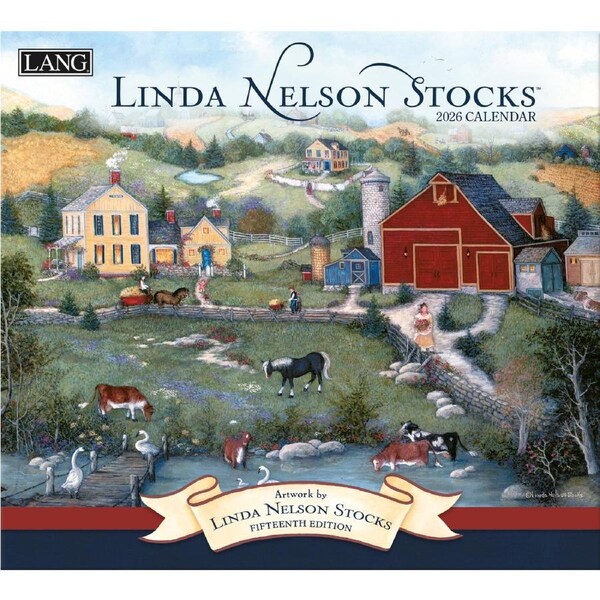 Lang 2026 Calendar Linda Nelson Stocks Calender Fits Wall Frame