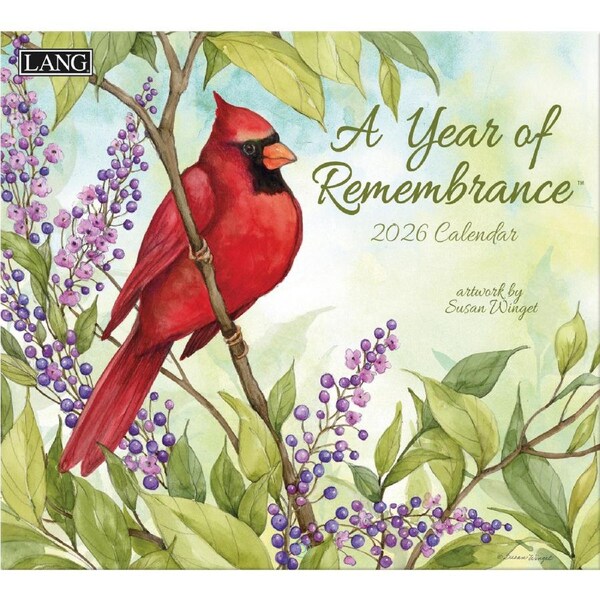 Lang 2026 Calendar A Year of Rememberance Calender Fits Wall Frame