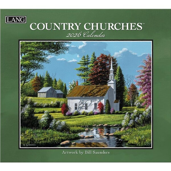 Lang 2026 Calendar Country Churches Calender Fits Wall Frame