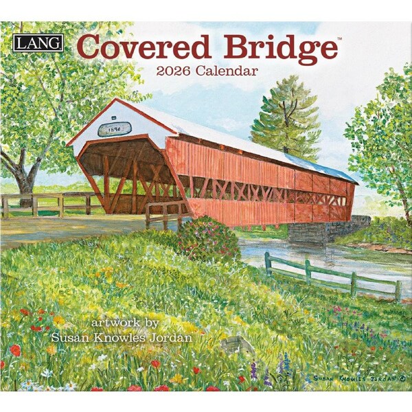 Lang 2026 Calendar Covered Bridge Calender Fits Wall Frame