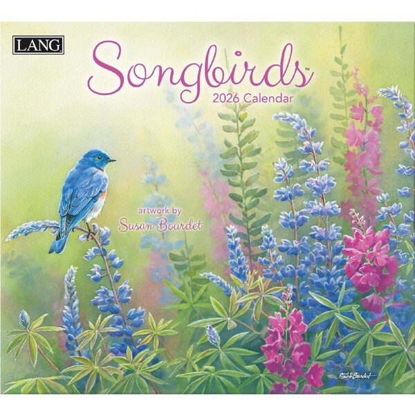 Lang 2026 Calendar Songbirds Calender Fits Wall Frame