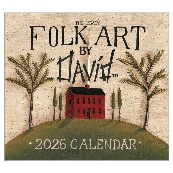 Legacy 2026 Calendar Folk Art by David Calender Fits Wall Frame