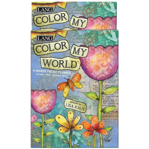 Lang 2026 13 Month Pocket Planner Color My World Diary