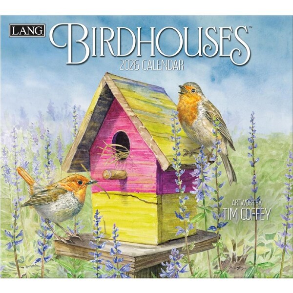 Lang 2026 Calendar Birdhouses Calender Fits Wall Frame