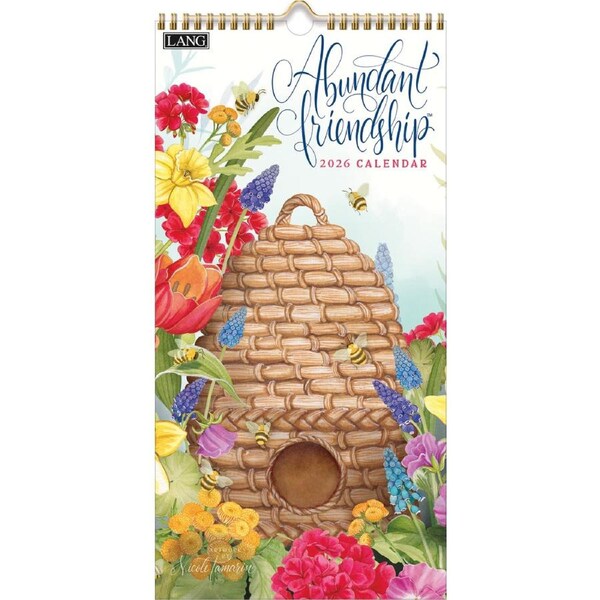 Lang 2026 Vertical Calendar Abundant Friendship Does NOT Fit Frame