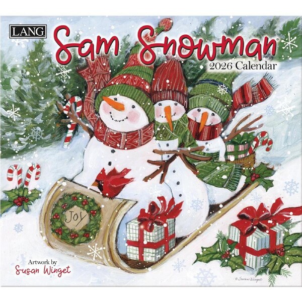 Lang 2026 Calendar Sam Snowman Calender Fits Wall Frame