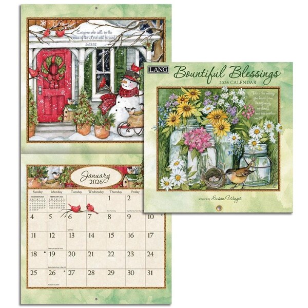Lang 2026 Mini Calendar Bountiful Blessings Does NOT Fit Wall Frame