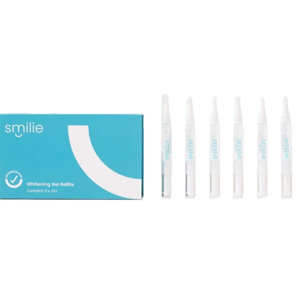 6pc Smilie Pre-Filled Gel Pen Teeth Whitening Refills - Developed By Dentists