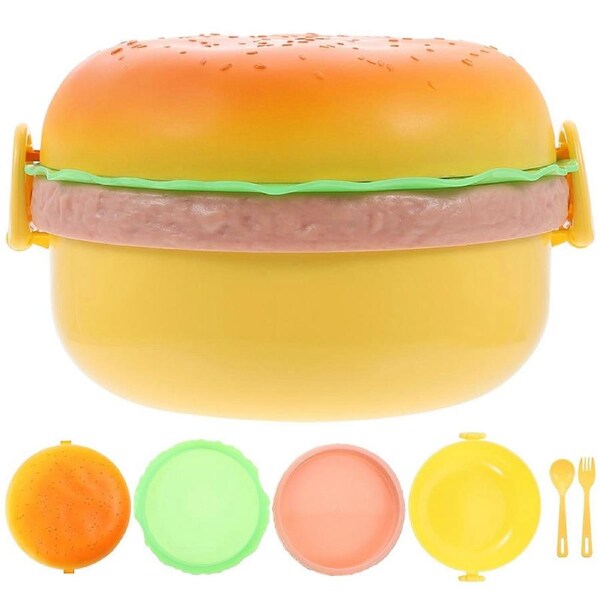 Kids Bento Box Layered Lunch Box Portable Lunch Box Portable Bento Box Adorable Lunch Box