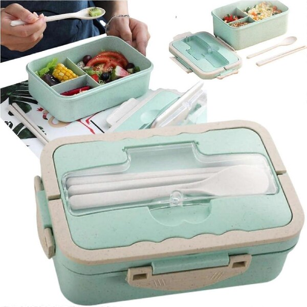 leakproof bento box, bento box with compartments, adults children