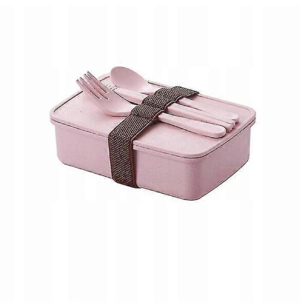 Bento Box, Bento Box For Adults Bento Box, With Divider, Bpa Free, Leakproof, Microwave And Dishwasher Safe, Easy To Clean (Pink)