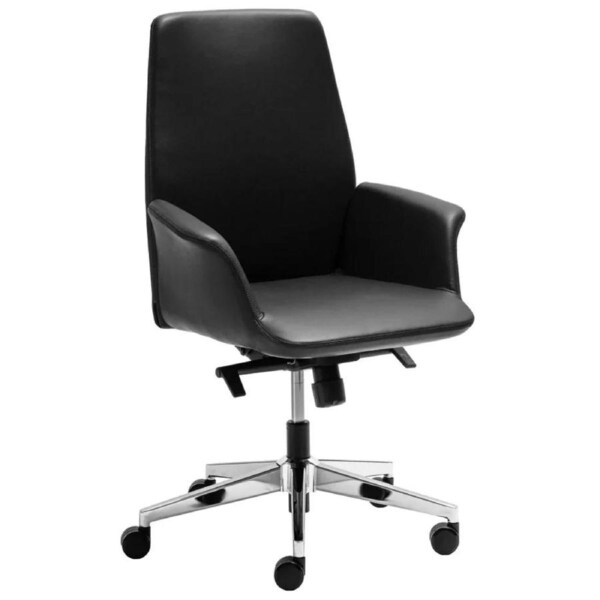 Rapidline Accord Executive Chair Medium Back Genuine Leather Black
