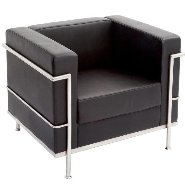 Rapidline Space Single Lounge PU Leather Black