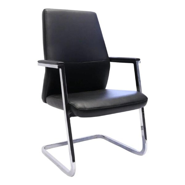 Rapidline CL3000V Executive Visitor Chair Medium Back PU Leather Black