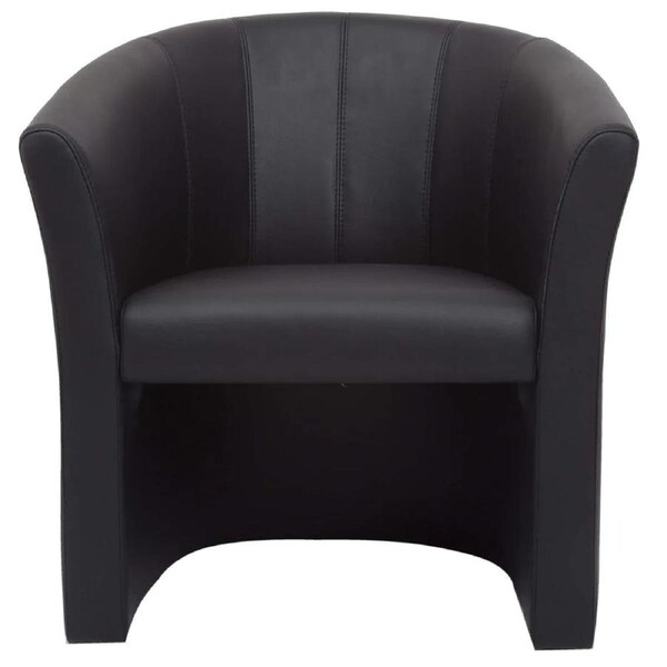 Rapidline Space Single Executive Tub Chair Leather Black