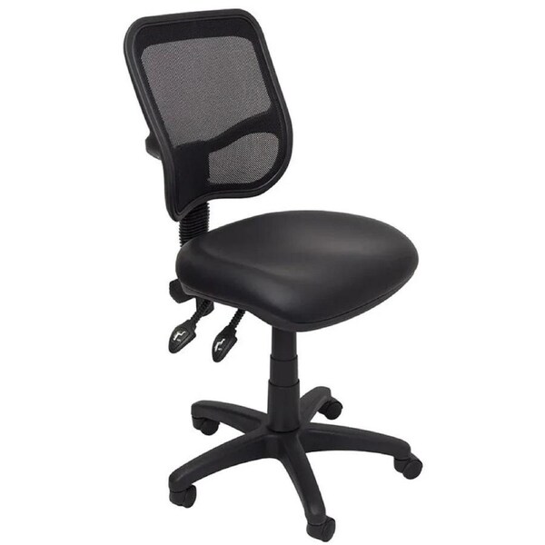 Rapidline EM300 Operator Chair Medium Back PU Black