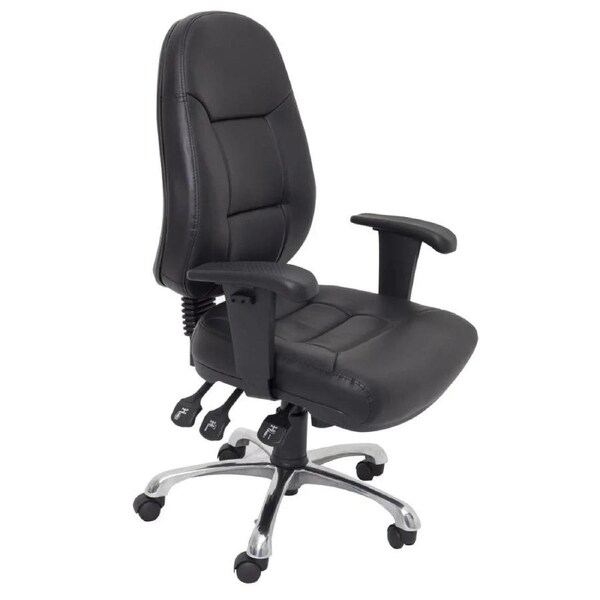 Rapidline PU300 Chair High Back PU Leather Black