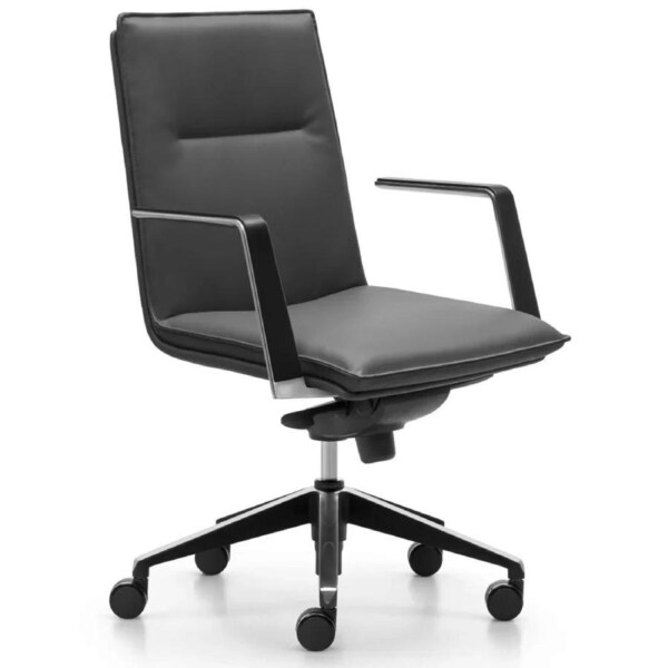 Rapidline Mirage Executive Chair Medium Back Leather Black