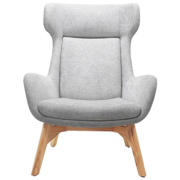 Rapidline Calypso Wing Back Lounge Chair Fabric Light Grey