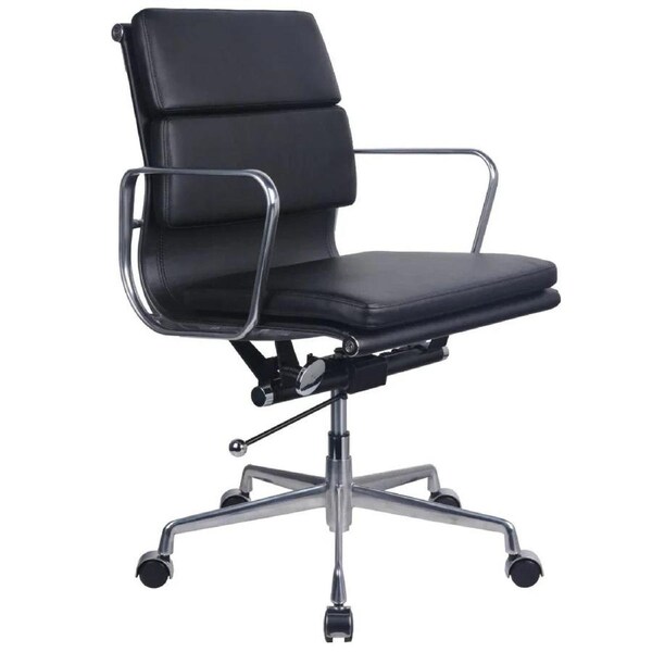Rapidline PU900M Executive Chair Medium Back PU Leather Black
