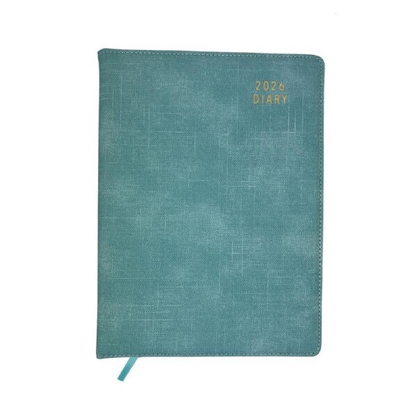 2026 Diary Contempo A4 Week to View Aqua, OzCorp D910
