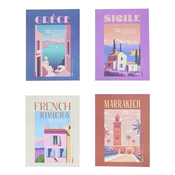 4PK Fake Book Storage Paper Box 33x4.2cm Assorted Office Bookshelves Decor
