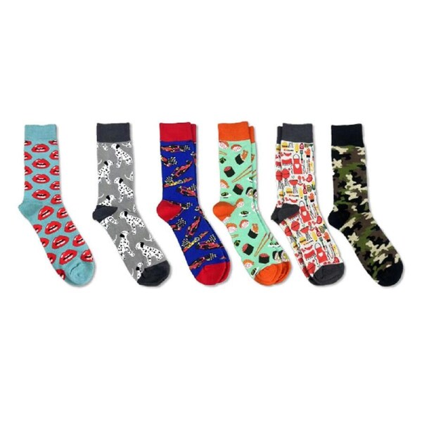 6PK Cosy Threads 24-Designs Fluffy Fuzzy Colorful Crew Socks Pair Assorted