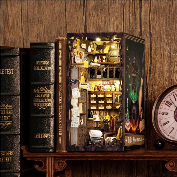 Cutebee Magic Pharmacist DIY Book Nook Kit Miniature Dollhouse