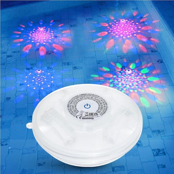 Bestway Pool Float Lamp 7 Modes LED Lights IP68 Multi Color Lamps For Pools