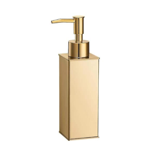 Standing Soap Dispenser Square Lotion Soap Dispensers, Gold Shampoo Dispenser