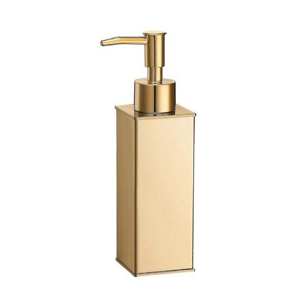 Standing Soap Dispenser Square Lotion Soap Dispensers, Gold Shampoo Dispenser