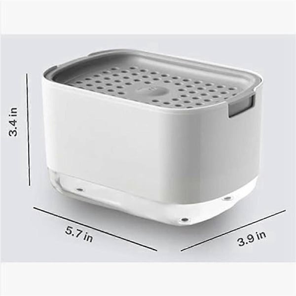 2PCS Dish Soap Dispensers with Sponge Holder Dish Soap Dispenser Push Soap Dispenser Kitchen Counte