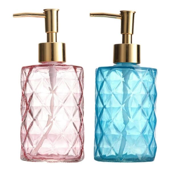 2 pack - 330ml Soap Dispenser, Kitchen, Bathroom Soap Dispenser Refillable Liquid Glass Soap Dispenser for Hand Soap, Soap, Lotion