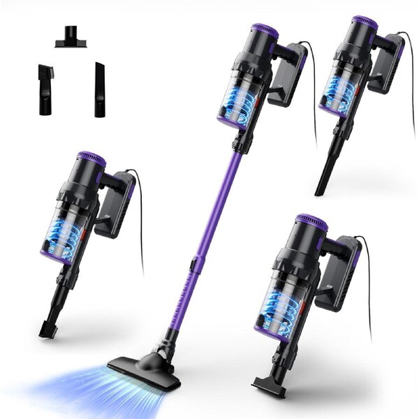 ADVWIN Powerful Corded Vacuum Cleaner Wall Mountable-20Kpa Purple