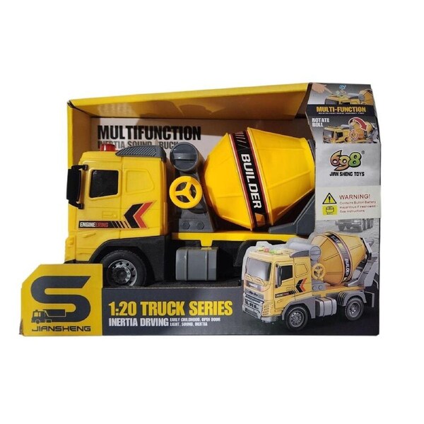 Construction Vehicles 18cm with Light & Sounds Cement Mixers