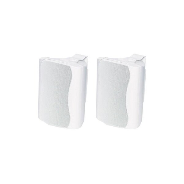 OPUS ONE C0910 IP54 45W 8 Ohm Wall Mount Speaker Pair Mylar Dome Tweeter White