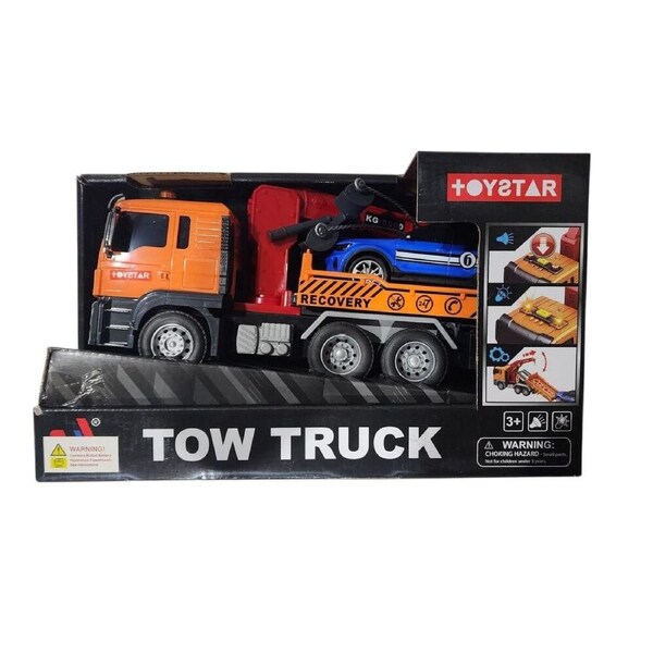Service Truck 28cm with Lights & Sounds Assorted Green/Orange Pick Randomly