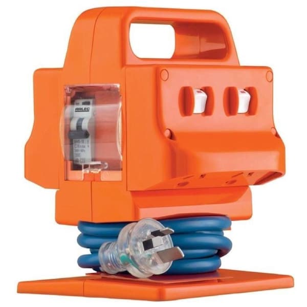 Arlec PB970-L 15A 4 Outlet Heavy Duty Power Block with Safety Switch