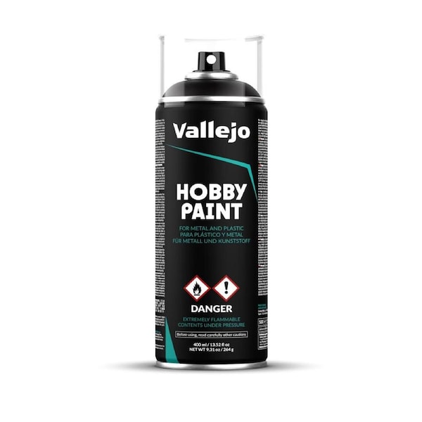 Vallejo Aerosol Spray Primer - Black 400ml