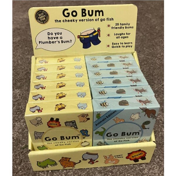 Go Bum Display (6x Go Gum Original 6x Go Bum Animals)