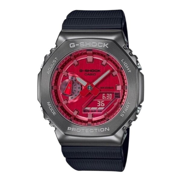 Casio G-Shock GM-2100B-4A Red Dial Men’s Analog Digital Watch Resin Band