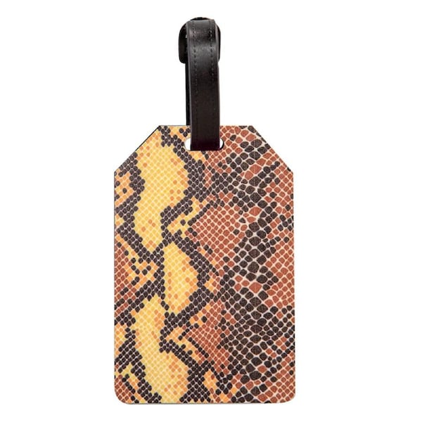Travel Addict Luggage Tag Snake skin