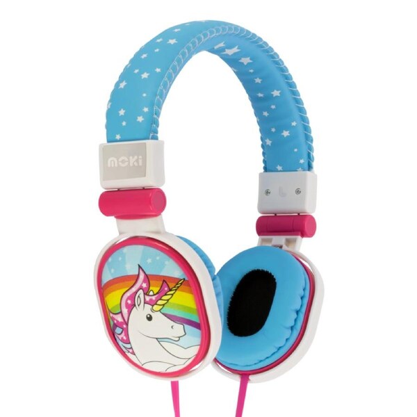 Moki Poppers Soft Cushioned Headphones - Unicorn Design