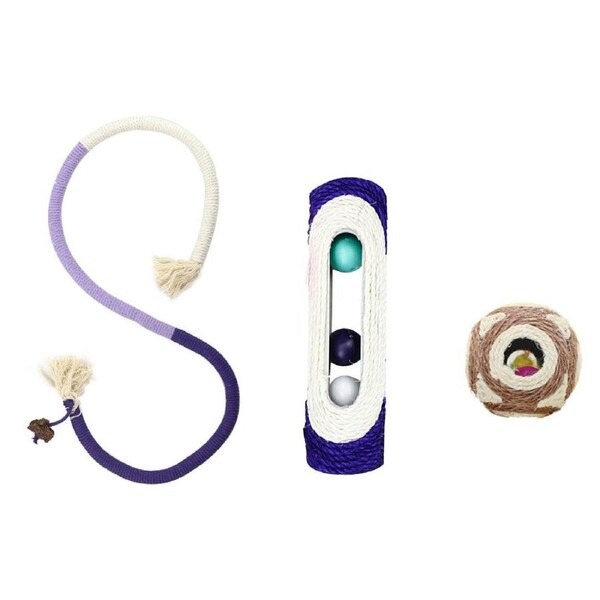 Cat Biting Rope Toy Teeth Grinding Teasing Stick Interactive Play Toy For Cats