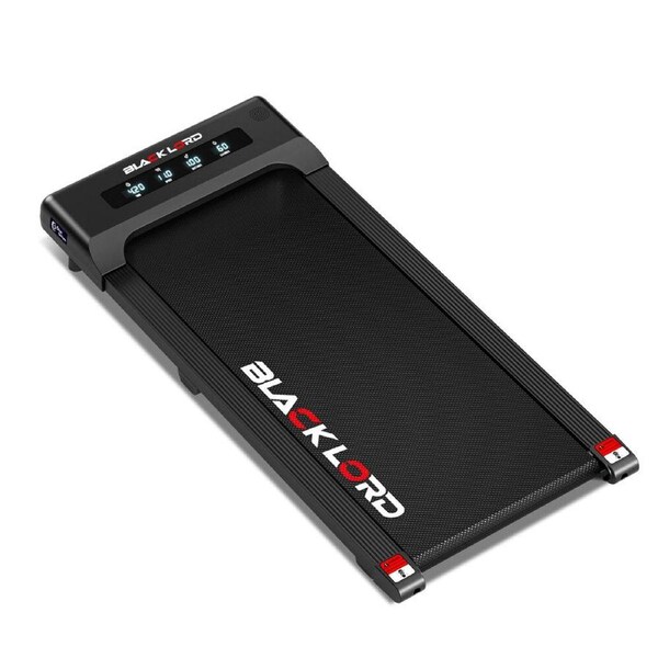 BLACK LORD Treadmill 40cm Belt Electric Walking Pad Under Desk Home Gym Black w/ Smart Watch
