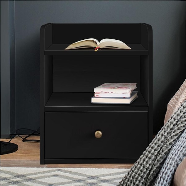 ALFORDSON Bedside Table Nightstand Storage Cabinet Black